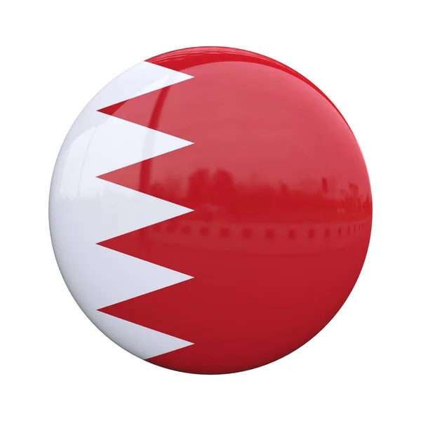 Bahrein Nationale Vlag Badge Nationaliteit Pin Rendering — Stockfoto