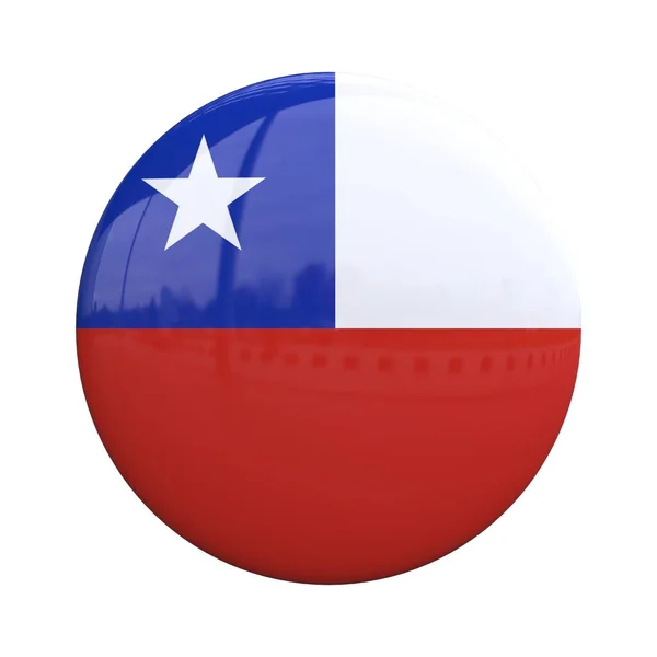 Chile Nationellt Flaggmärke Nationalitetsmärke Rendering — Stockfoto