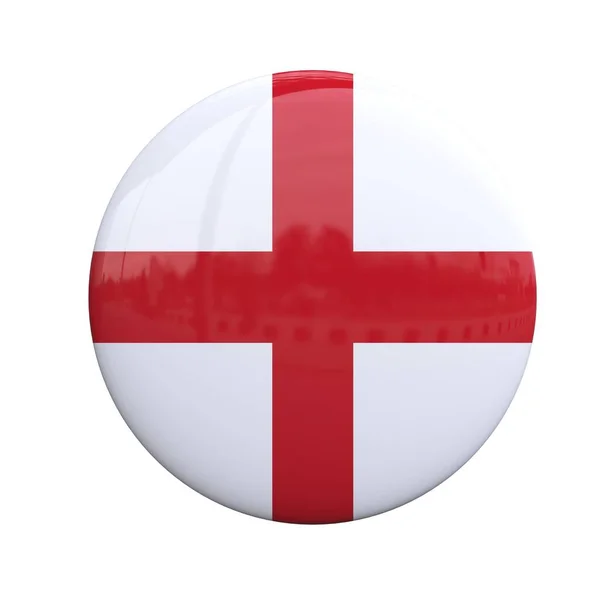 England National Flag Badge Nationality Pin Rendering — Stock fotografie