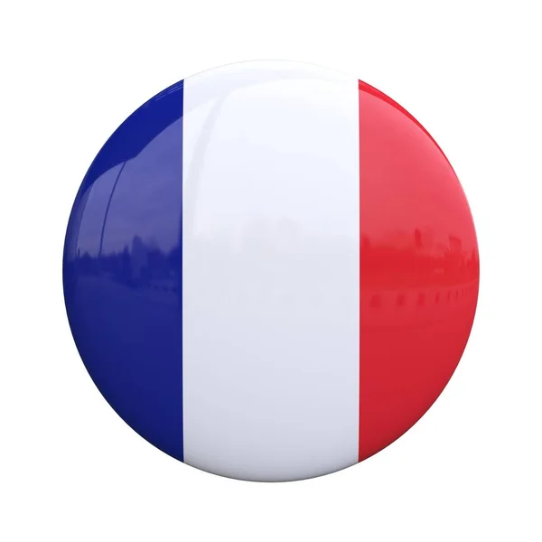 Fransa Ulusal Bayrak Rozeti Milliyet Rozeti Görüntüleme — Stok fotoğraf