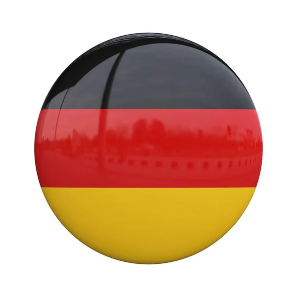 Insignia Bandera Nacional Alemania Nacionalidad Pin Rendering — Foto de Stock