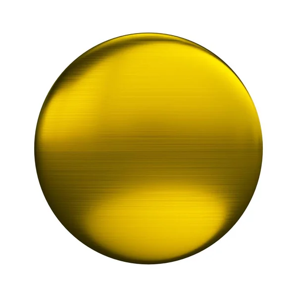 Badge Dorato Pin Oro Metallico Rendering — Foto Stock