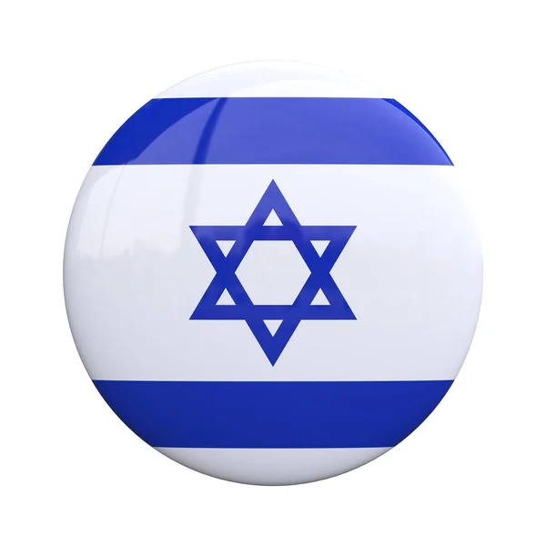 以色列国旗徽章 国籍徽章 — 图库照片