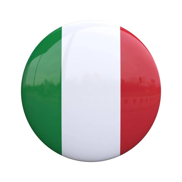 Itálie Národní Vlajkový Průkaz Státní Příslušnost Pin Rendering — Stock fotografie