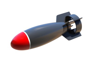 beyaz zemin üzerine havadan bomba