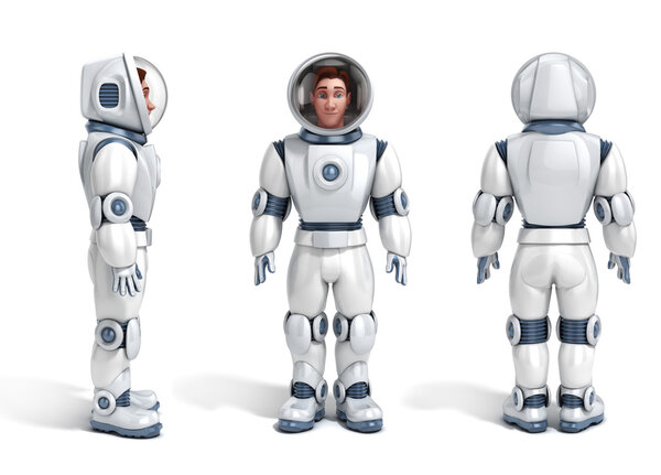 Astronaut 3d illustration