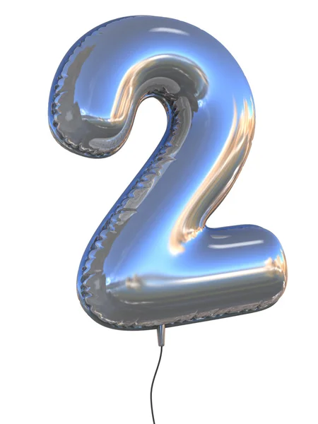 Number 2 balloon — Stock Photo, Image