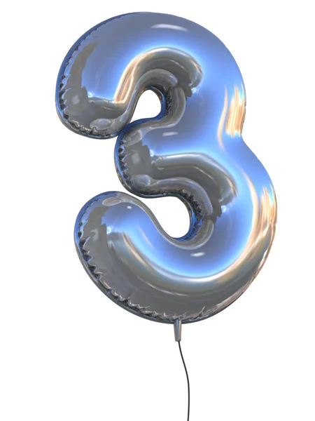 Number 3 balloon — Stock Photo, Image