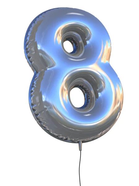 Number 8 balloon — Stock Photo, Image