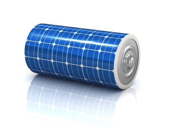 Bateria painel solar — Fotografia de Stock