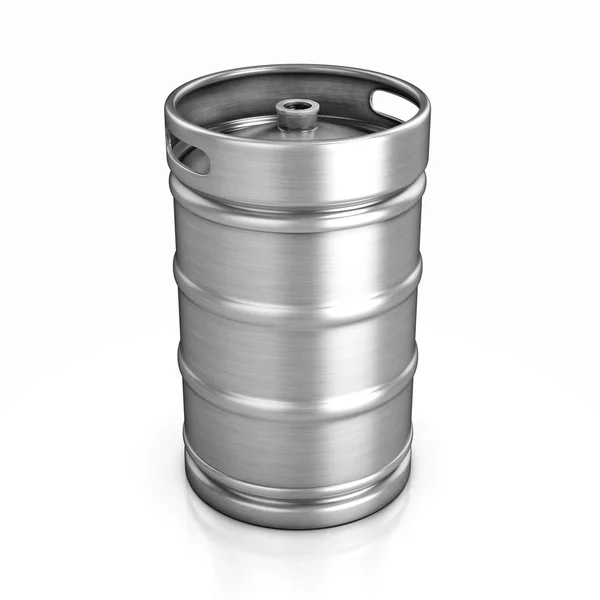 Bier keg geïsoleerd op wit — Stockfoto