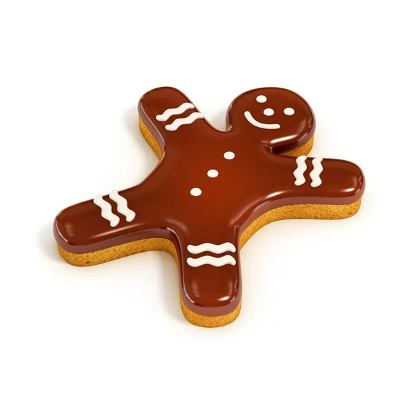 Çikolata Bisküvi zencefilli kurabiye adam — Stok fotoğraf