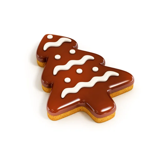 Chocolade biscuit peperkoek kerstboom — Stockfoto