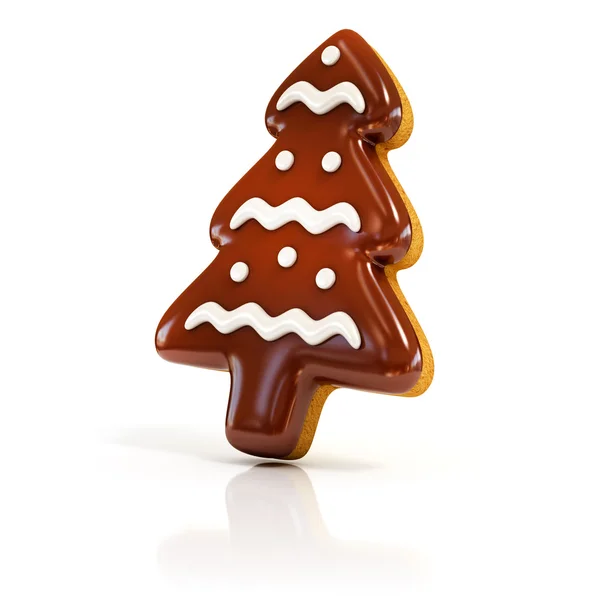 Chocolate biscuit gingerbread Christmas tree — Stock Photo, Image