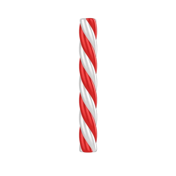 Kerstmis candy cane lettertype - brief I — Stockfoto