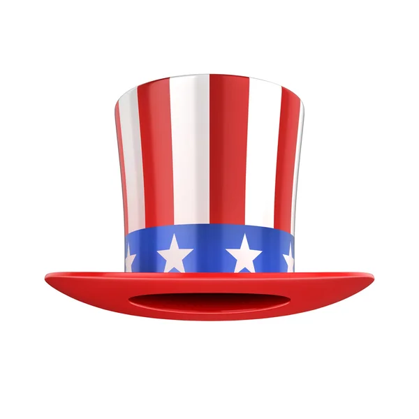 Uncle Sam's american hat isolated on white — Stock Photo, Image