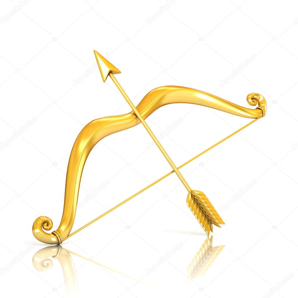 Golden bow and arrow Stock Photo by ©koya979 66756021