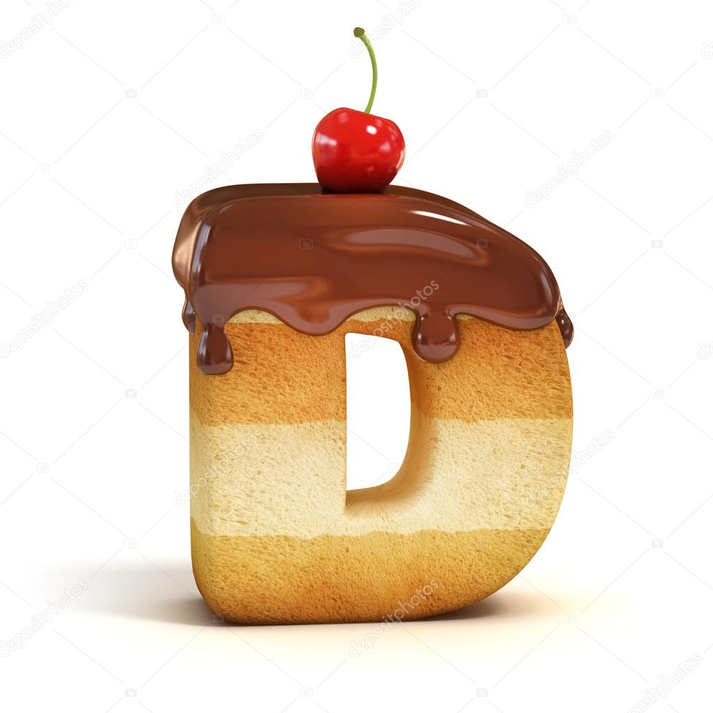 Cake 3d Шрифт Буква D Стоковое Фото ©koya979 66756167