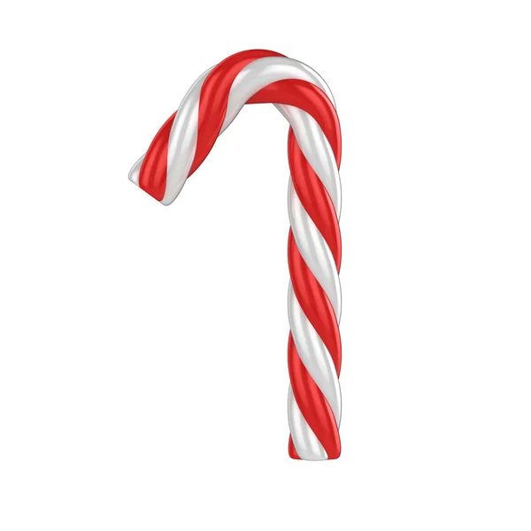 Christmas candy cane 3d font - número 1 — Fotografia de Stock