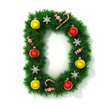 Noel yazı tipi harf D