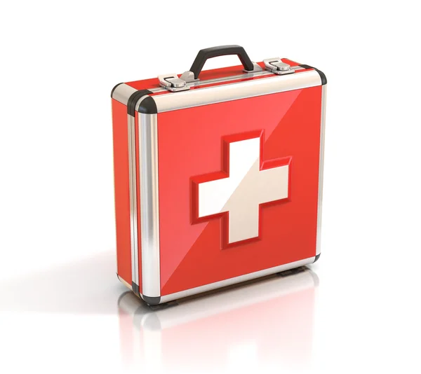 First aid kit - medical case — Stock Photo, Image