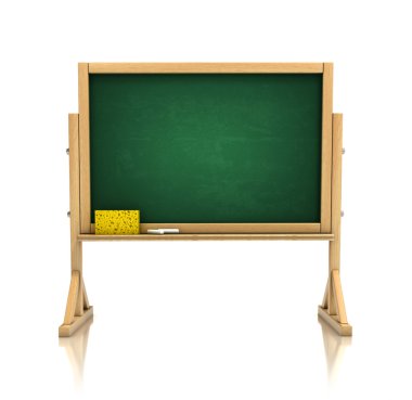 Blackboard, yazı tahtası üzerinde beyaz izole