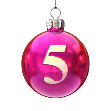 Renkli Noel top yazı tipi sayısı 5