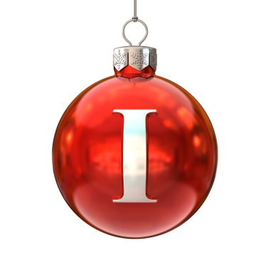 Renkli Noel top yazı tipi harf ı