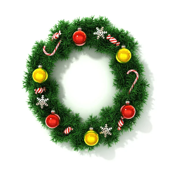 Christmas font letter O — Stock Photo, Image