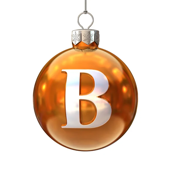 Colorful Christmas ball font letter B — Stock Photo, Image