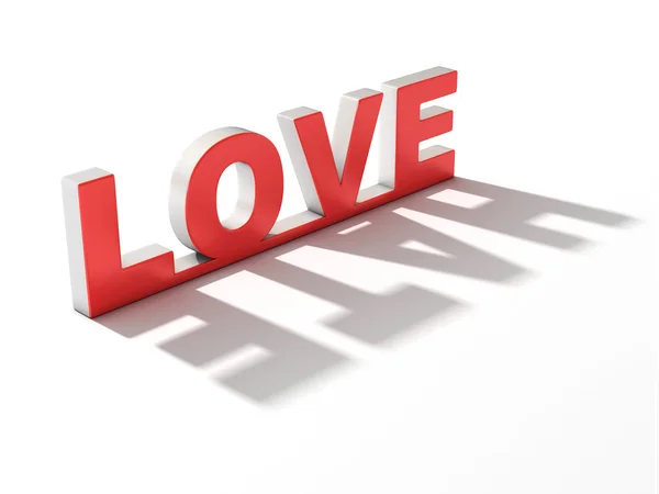 Love hate 3d — Stock Photo, Image