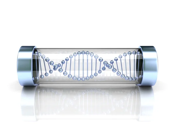 DNA binnen capsule — Stockfoto