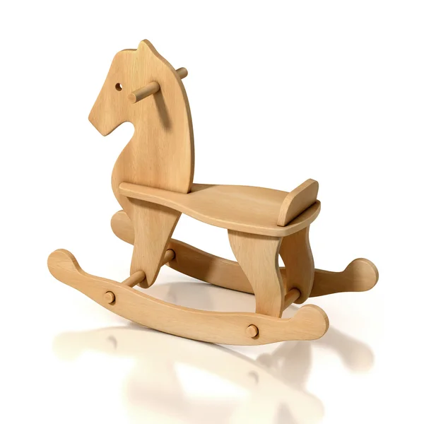 Silla de caballo mecedora de madera — Foto de Stock