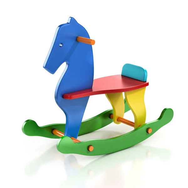 Colorful rocking horse chair — Stock Photo, Image