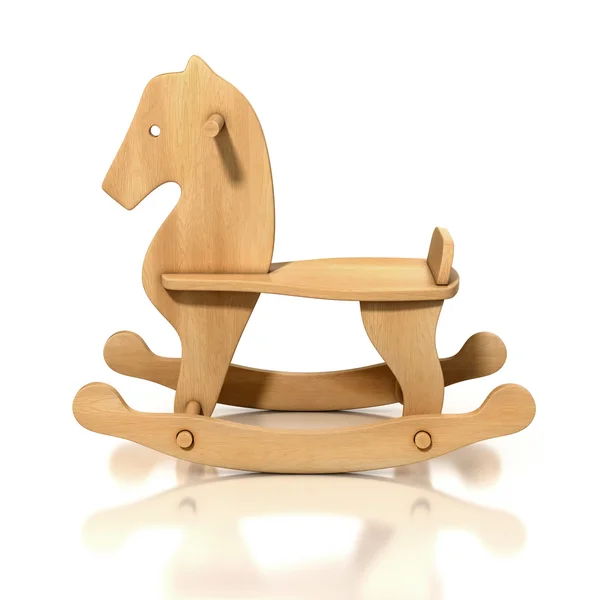 Wooden rocking horse chair — Stock Photo, Image