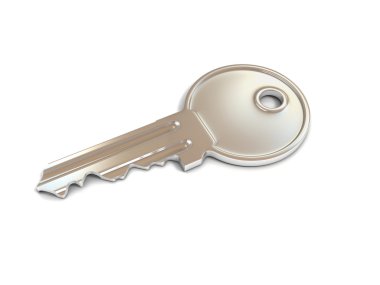 anahtar beyaz arkaplanda izole edildi