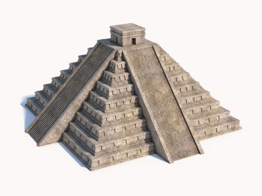 Maya piramit izole