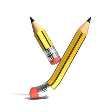 kalem 3d yazı tipi harf Y