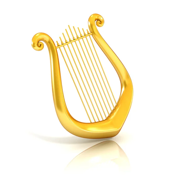 Lyre ilustração 3d isolado em branco — Fotografia de Stock