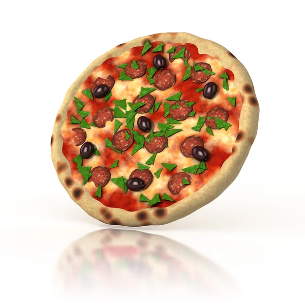 Pizza 3d illustratie — Stockfoto