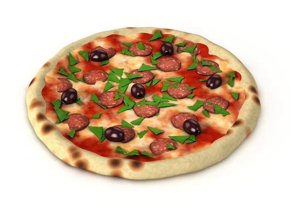 Pizza 3d illustratie — Stockfoto