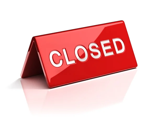Closed desk sign — Stock Photo, Image