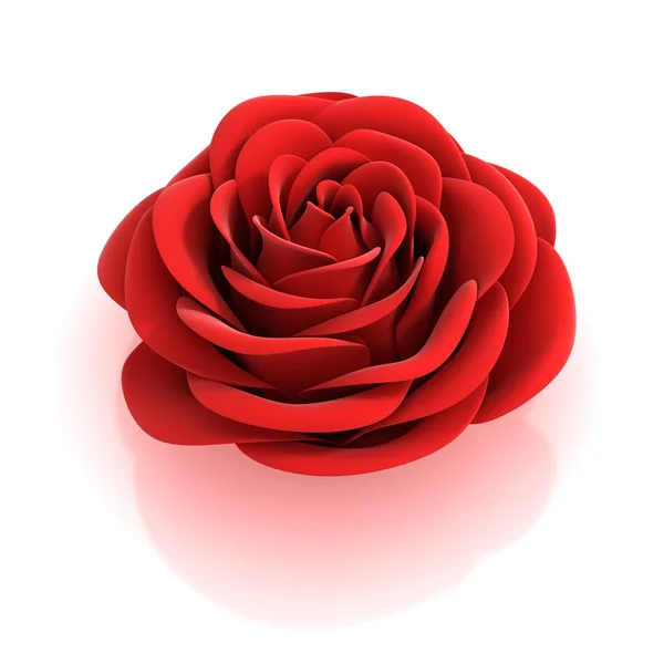 Rosa rossa 3D — Foto Stock