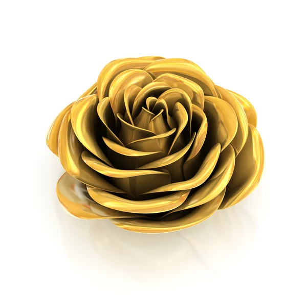 Golden rose 3d — Stock Photo, Image