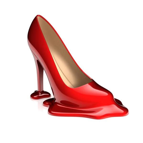 Melting high heel shoe — Stock Photo, Image