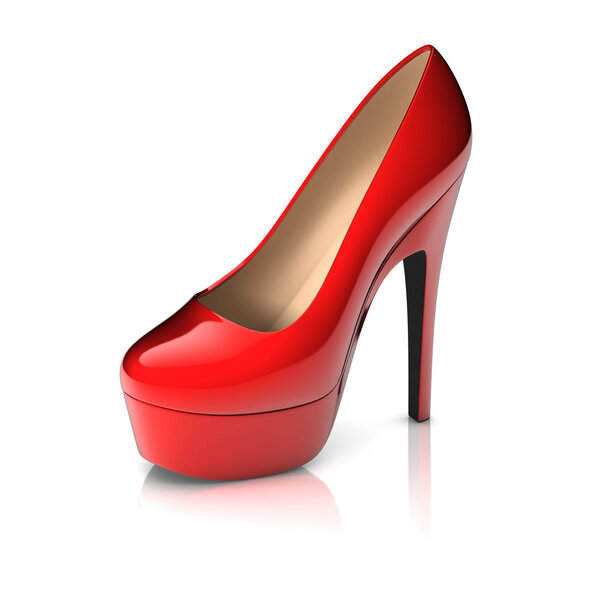 red high heel shoe 3d