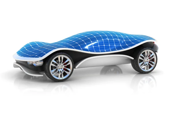 Solar car 3d concept — Stock Photo, Image