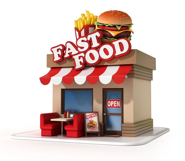 Restaurante miniatura de comida rápida —  Fotos de Stock