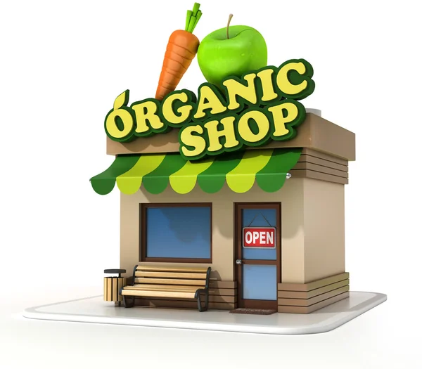Tienda orgánica en miniatura — Foto de Stock