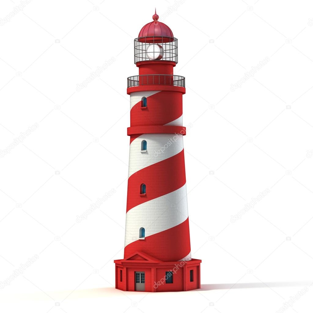 lighthouse isolated on white